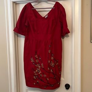 Eshatki dress - cotton with defined waist and matching tie belt